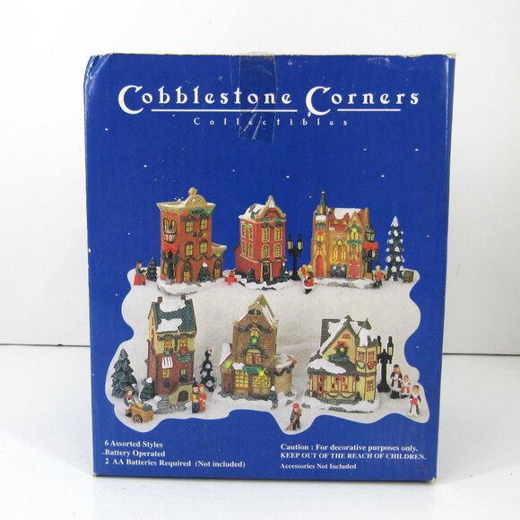 Cobblestone Corners Collectibles Battery Operated Light up Church Working - Picture 1 of 8